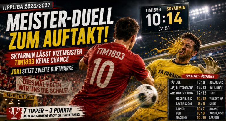 Meister-Duell zum Auftakt: Skyarmin lässt Vizemeister Tim1893 keine Chance – Joki setzt Duftmarke
